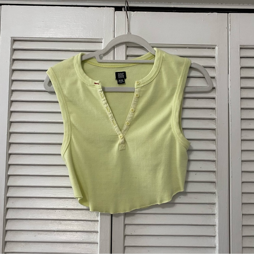 UO cropped yellow tank